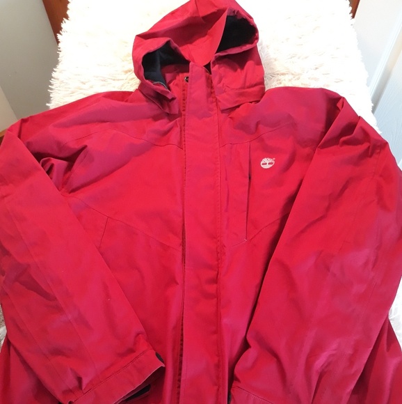 timberland jacket red